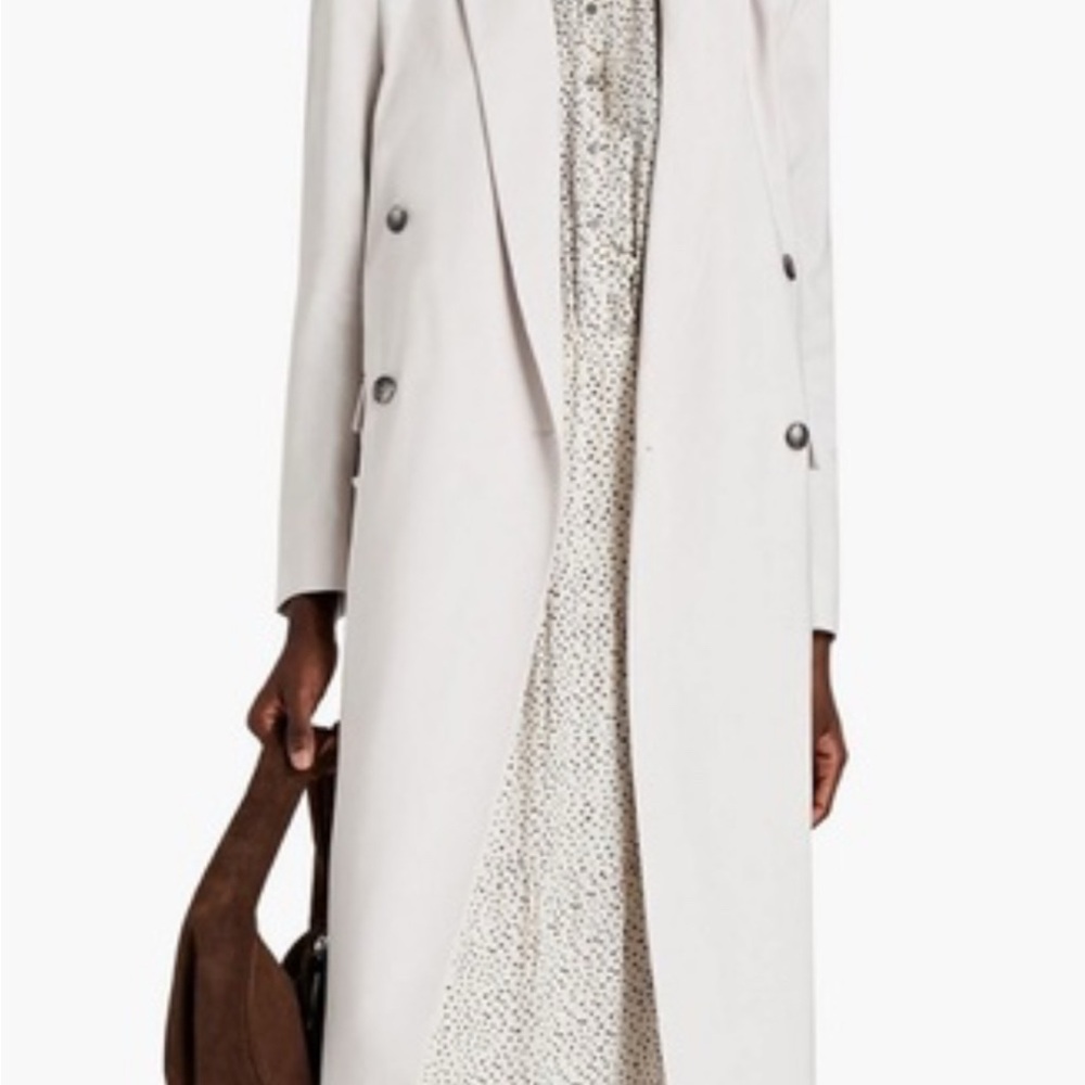 NWT [$495] Ba&sh Women's cream Double-Breasted Trench Coat. Manteau Stan. 2 - Picture 2 of 14